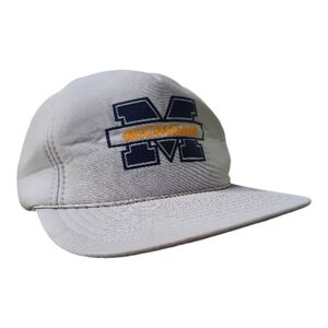 Vintage University Of Michigan UofM Light Gray Foam Snapback Dad Trucker Hat OS
